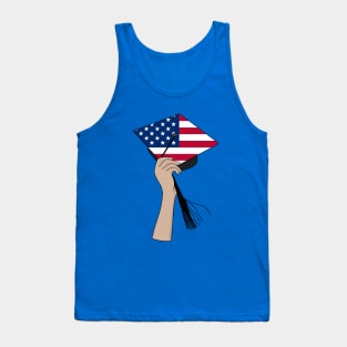 Holding the Square Academic Cap USA Tank Top